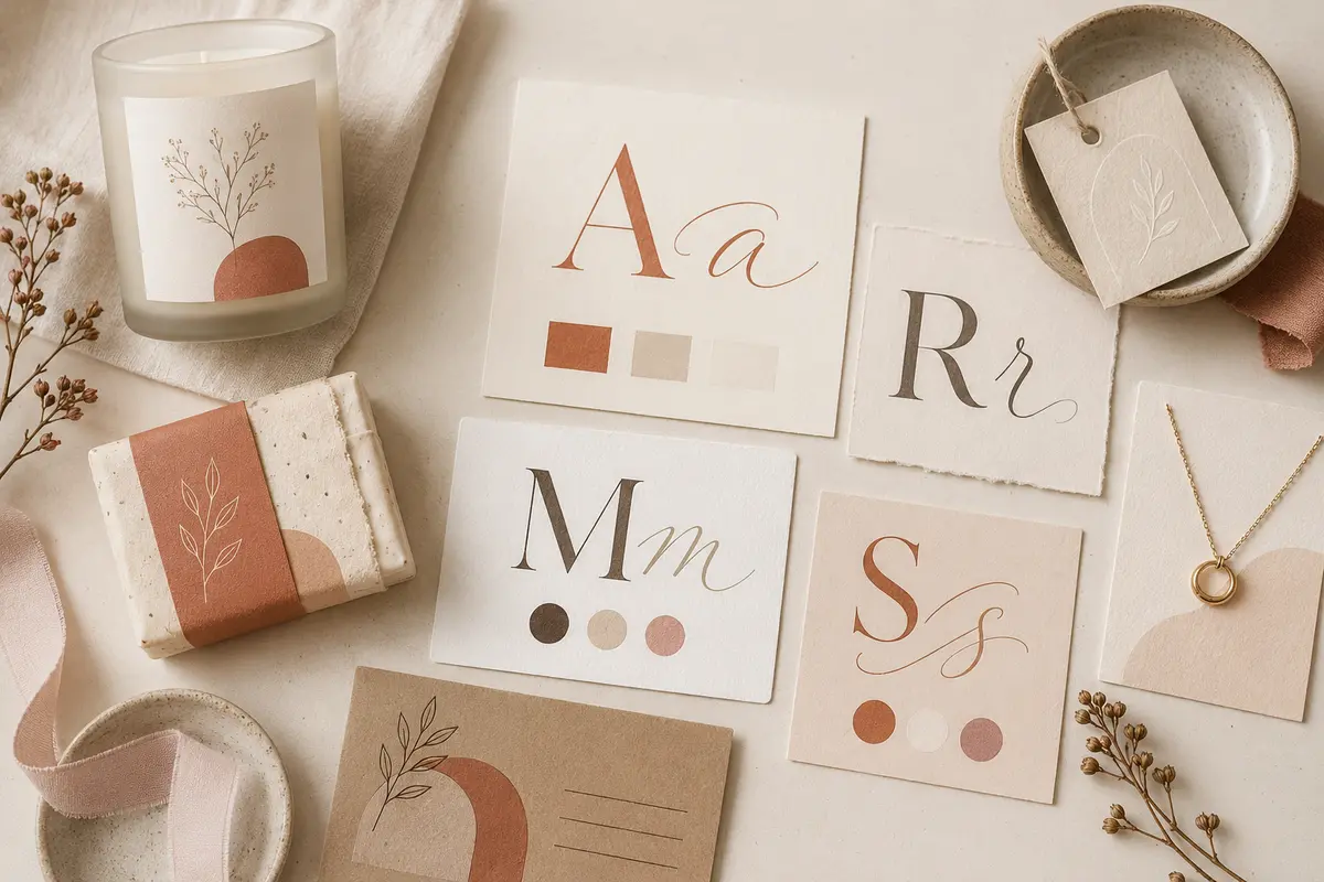 Font pairing inspiration for handmade business branding