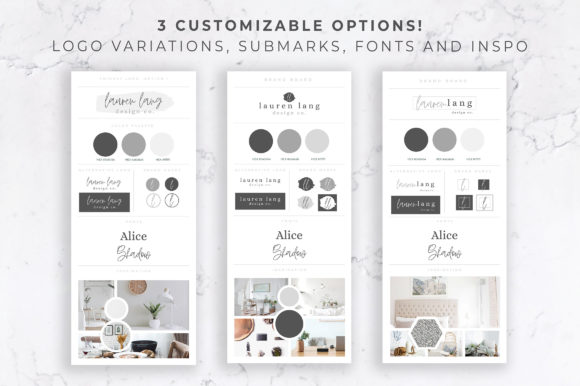 Second preview of the Brand Board Templates for Canva Linen by Thirty One Palms Studio