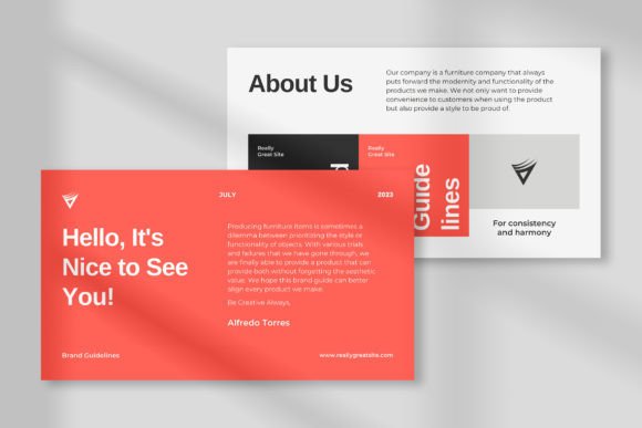 Second preview of the Brand Guidelines Canva Presentation by peterdraw