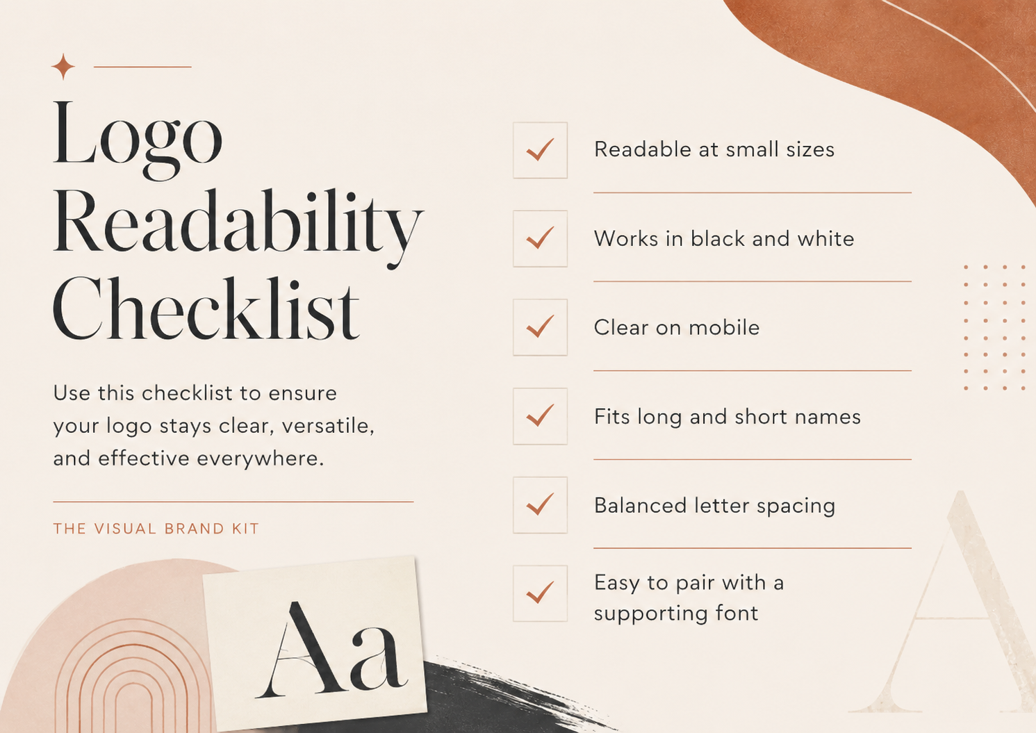 Logo font readability checklist for small businesses
