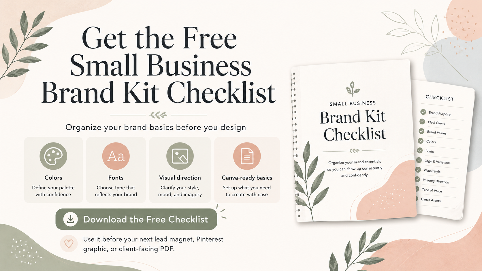 CTA graphic for the free small business brand kit checklist