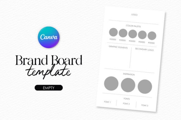 Preview of the Empty Canva Brand Board Template by liummati