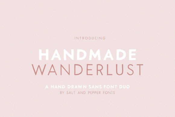 Handmade Wanderlust Duo thick and thin handmade sans serif font preview
