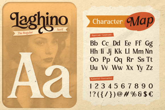 Laghino font character map preview