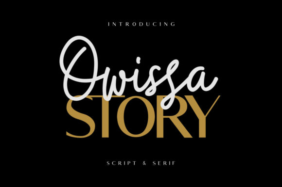 Owissa Story Duo handmade font pairing preview