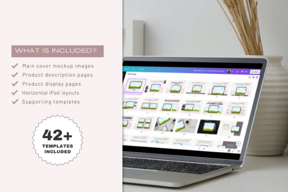 Second Creative Fabrica preview for Portrait Digital Planner Listing Mockup