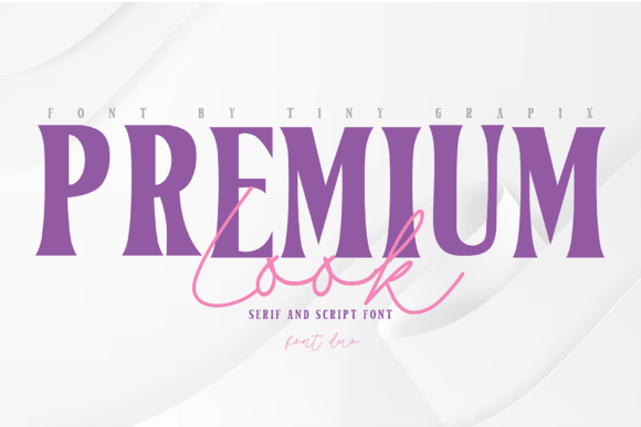Premium Look Duo elegant serif and script font preview