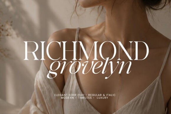 Richmond Grovelyn elegant serif font preview