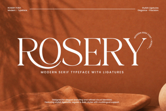 Rosery modern serif font product preview