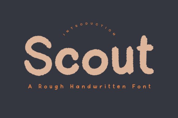 Scout rough handwritten font preview