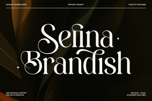 Sefina Brandish fashion serif font preview