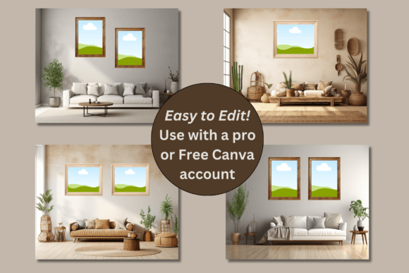 Second Creative Fabrica preview for Wall Art Product Mockups Canva Template