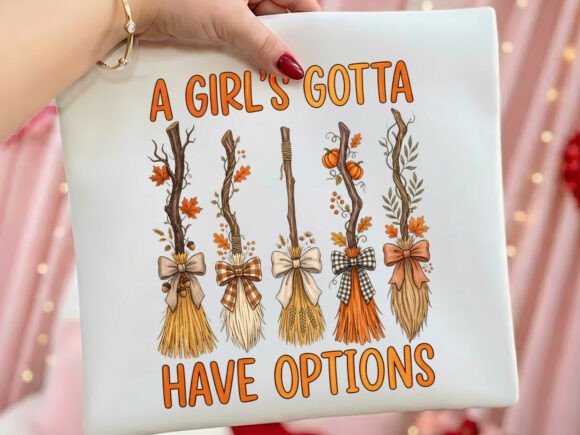 Autumn Halloween Witch Broom PNG preview