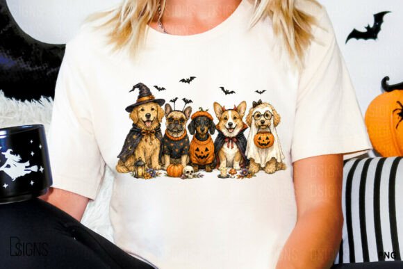 Cute Halloween Fall Dog Lover Clipart preview