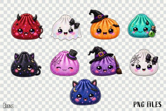Cute Halloween Kawaii Dumpling Bundle preview