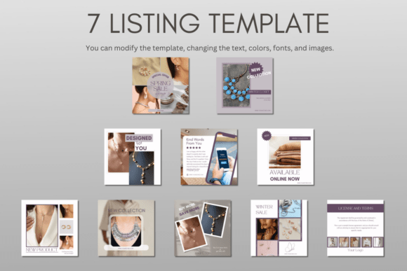 Creative Fabrica preview for Etsy Shop Branding Kit Canva Template