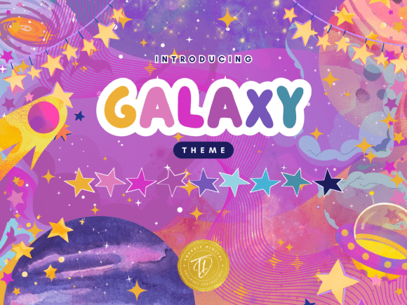 Creative Fabrica preview for Etsy Shop Bundle Canva Template GALAXY