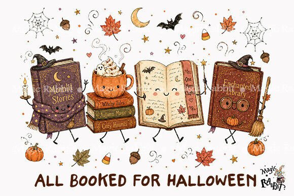 Halloween Bookish PNG preview