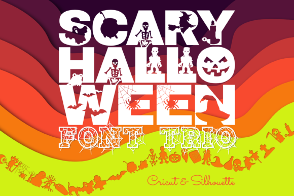 Scary Halloween Trio Font preview