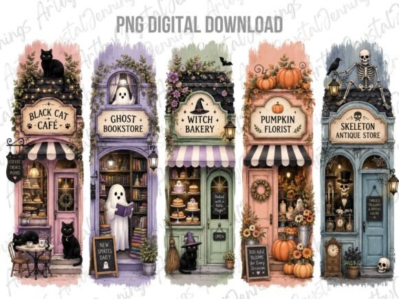 Spooky Halloween Shop Clipart PNG preview