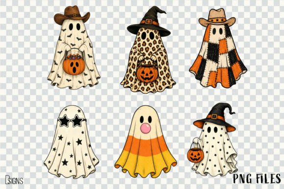 Vintage Halloween Spooky Ghost Bundle preview