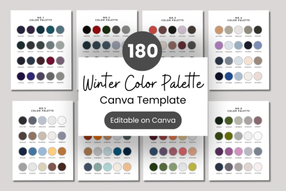 Creative Fabrica preview for Winter Color Palette With HEX Codes