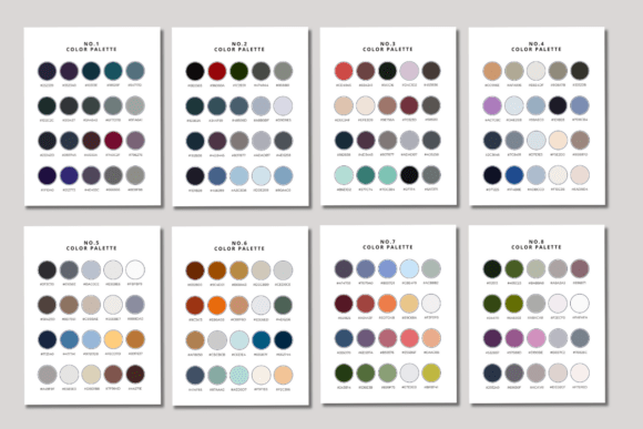 Creative Fabrica preview for Winter Color Palette With HEX Codes